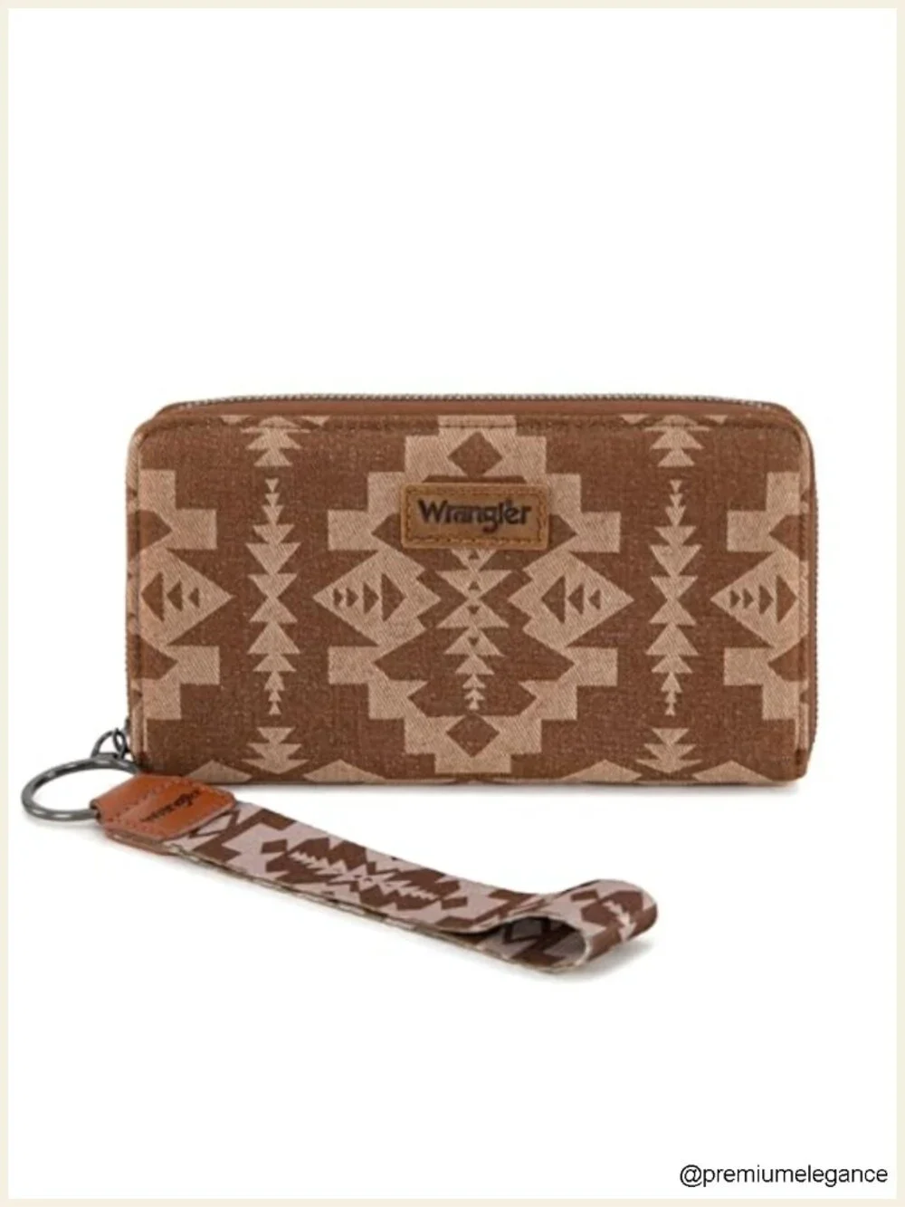 Canvas Western Aztec Credit Card Wristlet Clutch Wallet RFID
